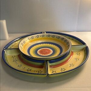 Pistoulet Colorful Star Patterned Serving Platter Set